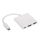 Akyga AK-AD-57 dokkoló Type-C (m) - USB 3.0 A (f) / Type-C (f) / HDMI (f) 20cm - fehér Akyga AK-AD-57 dokkoló Type-C (m) - USB 3.0 A (f) / Type-C (f) / HDMI (f) 20cm - fehér