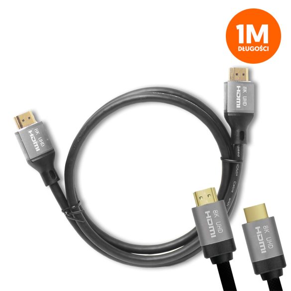 HDMI-HDMI kábel (v2.1 | 8K | 1 m) - fekete