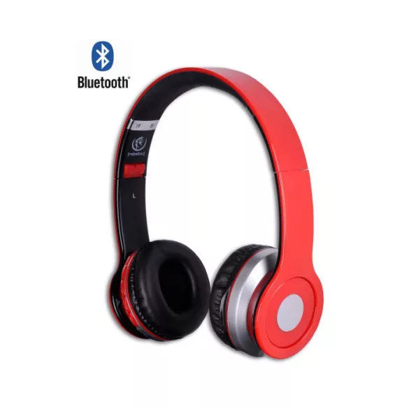 Rebeltec Crystal Bluetooth fejhallgató - piros
