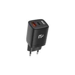   myPhone SWIFTCHARGE Duo hálózati töltő 1xUSB-A és 1xUSB-C csatlakozással 20W - fekete