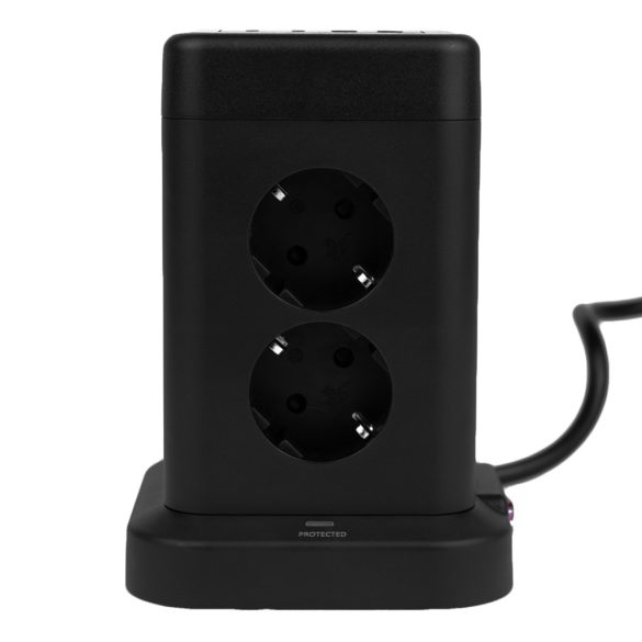 Huslog hosszabbító kábel USB-vel - fekete