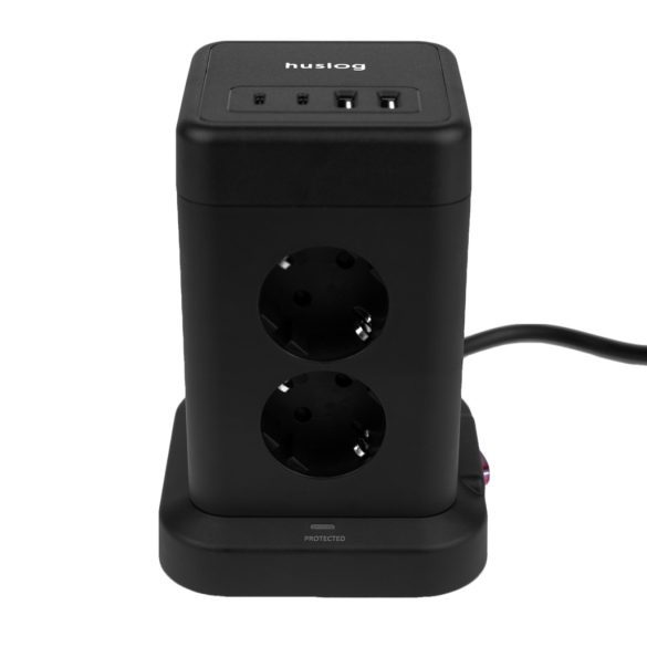Huslog hosszabbító kábel USB-vel - fekete