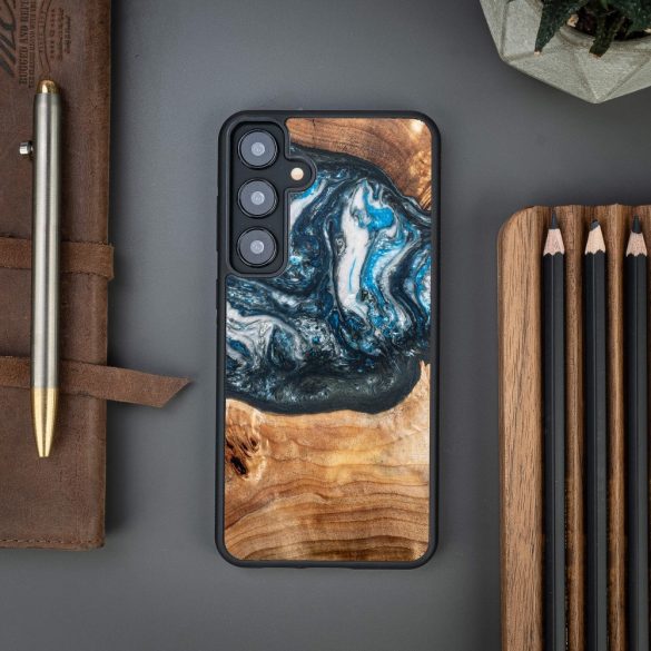 Bewood Planets Earth tok Samsung Galaxy S24 Plus - barna-kék