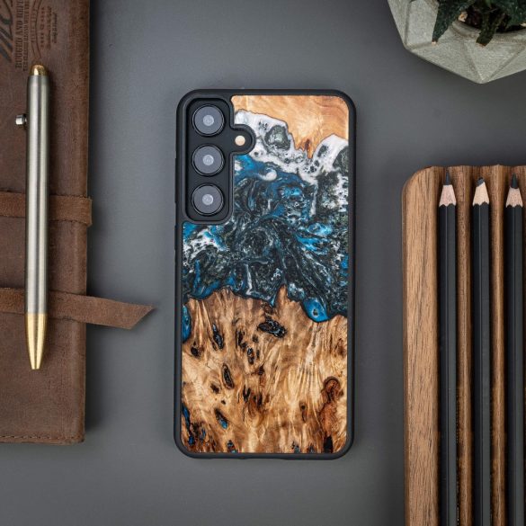 Bewood Planets Earth tok Samsung Galaxy S24 Plus - barna-kék