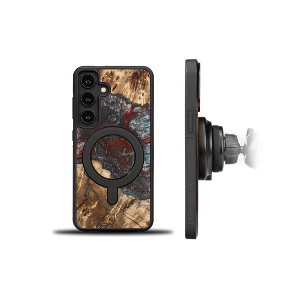 Bewood Planets Pluto MagSafe-kompatibilis tok Samsung Galaxy S24 - barna-szürke