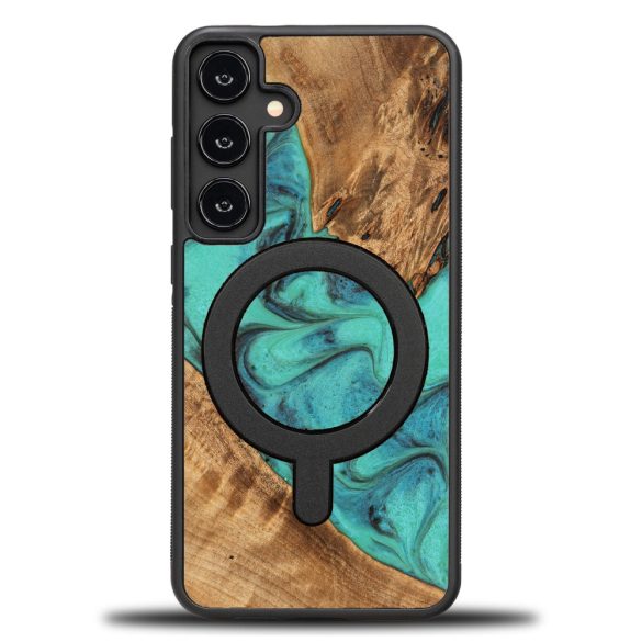Bewood Turquoise MagSafe-kompatibilis tok Samsung Galaxy S24 Plus - barna-kék