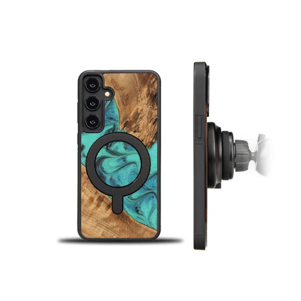 Bewood Turquoise MagSafe-kompatibilis tok Samsung Galaxy S24 Plus - barna-kék
