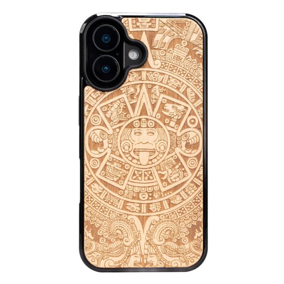 Bewood Aztec Calendar Aniegre tok iPhone 16 - barna