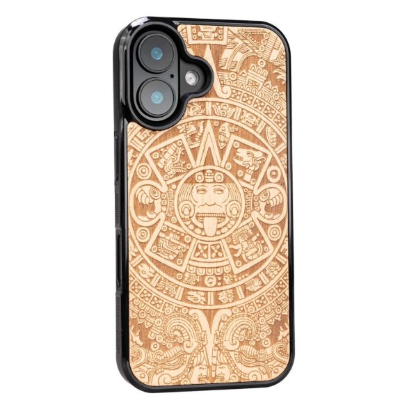 Bewood Aztec Calendar Aniegre tok iPhone 16 - barna