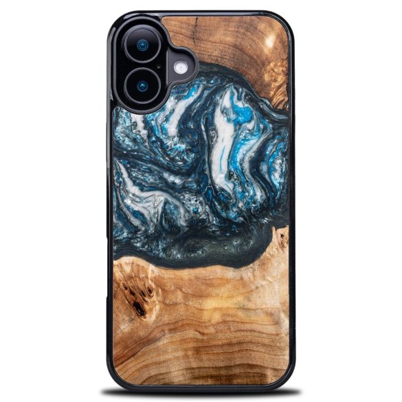 Bewood Planets Earth tok iPhone 16 - barna-kék