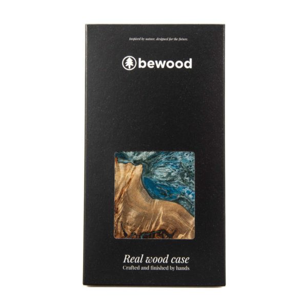 Bewood Planets Earth tok iPhone 16 - barna-kék