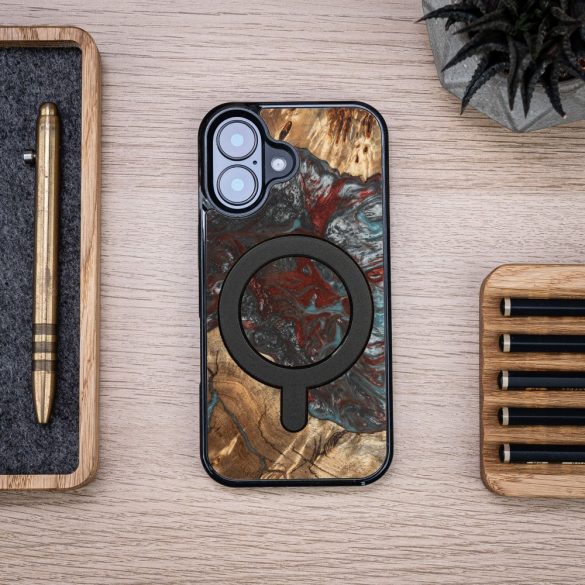 Bewood Planets Pluto MagSafe-kompatibilis tok iPhone 16 - barna-szürke