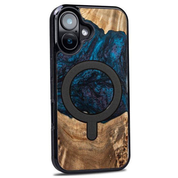 Bewood Planets Neptune MagSafe-kompatibilis tok iPhone 16 - barna-kék