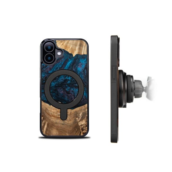Bewood Planets Neptune MagSafe-kompatibilis tok iPhone 16 - barna-kék