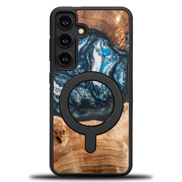 Bewood Planets Earth MagSafe-kompatibilis tok Samsung Galaxy A55 5G - barna-kék