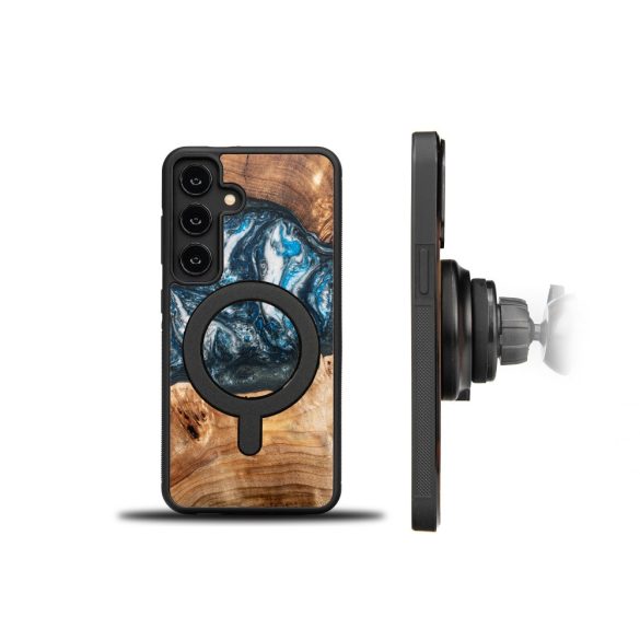Bewood Planets Earth MagSafe-kompatibilis tok Samsung Galaxy A55 5G - barna-kék