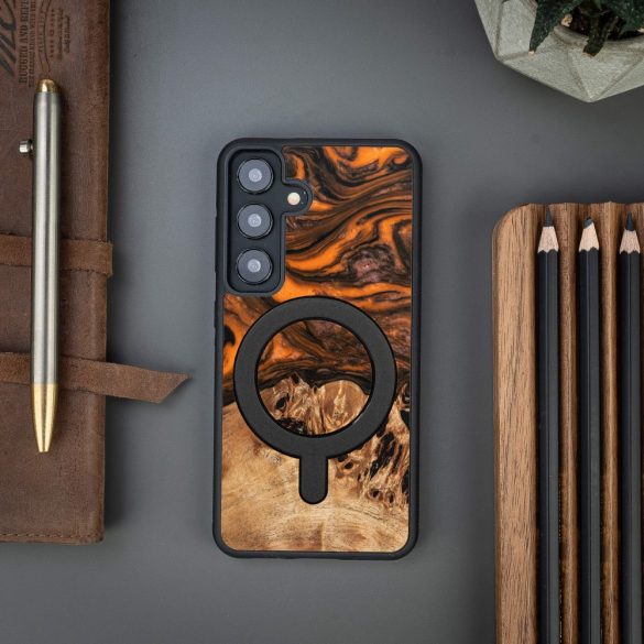 Bewood Orange MagSafe-kompatibilis tok Samsung Galaxy A55 5G - barna-narancssárga