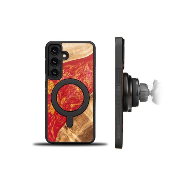 Bewood Neons Paris MagSafe-kompatibilis tok Samsung Galaxy A55 5G - barna-piros