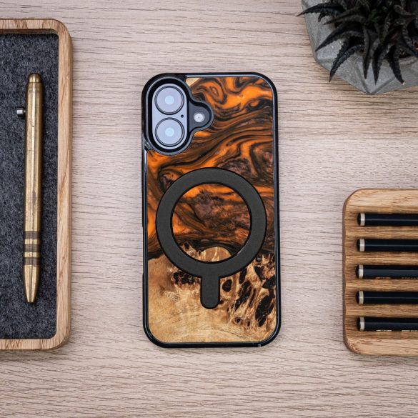 Bewood Orange MagSafe-kompatibilis tok iPhone 16 - barna-narancssárga