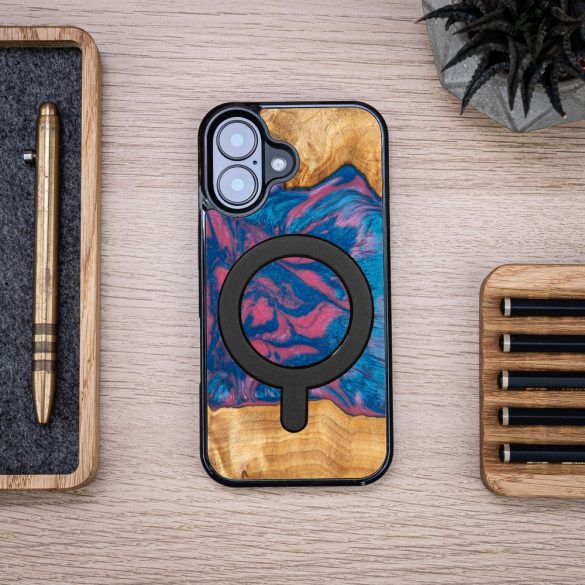 Bewood Neons Vegas MagSafe-kompatibilis tok iPhone 16 - barna-kék