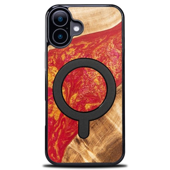 Bewood Neons Paris MagSafe-kompatibilis tok iPhone 16 - barna-piros