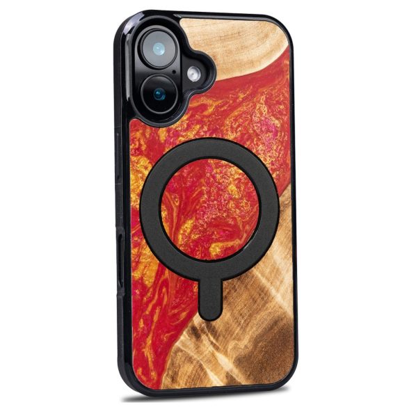 Bewood Neons Paris MagSafe-kompatibilis tok iPhone 16 - barna-piros
