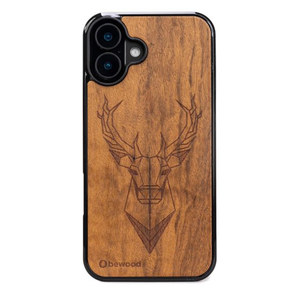 Bewood Deer Imbuia tok iPhone 16 Plus - barna