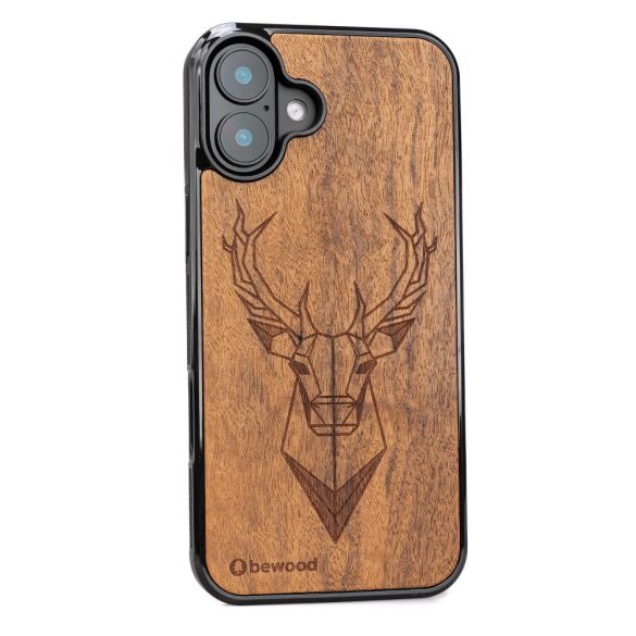Bewood Deer Imbuia tok iPhone 16 Plus - barna