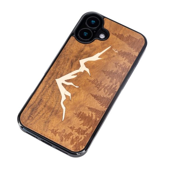 Bewood Mountains Imbuia tok iPhone 16 Plus - barna