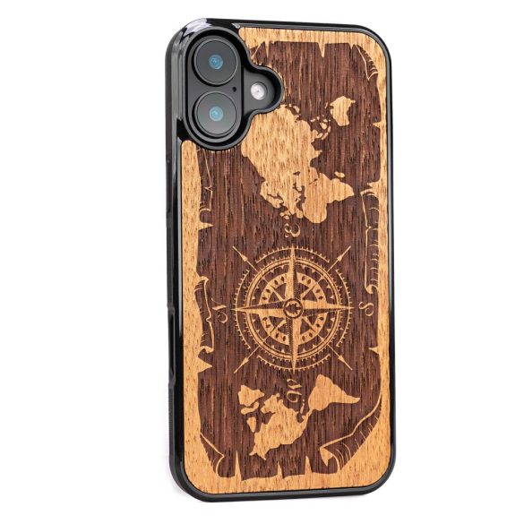 Bewood Compass Merbau tok iPhone 16 Plus - barna
