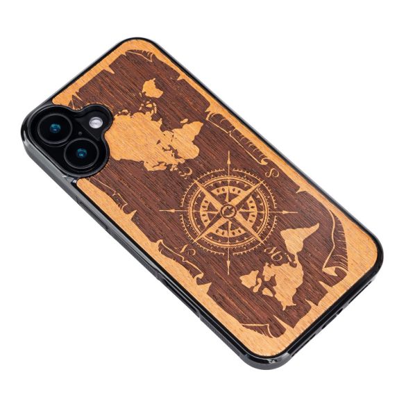 Bewood Compass Merbau tok iPhone 16 Plus - barna