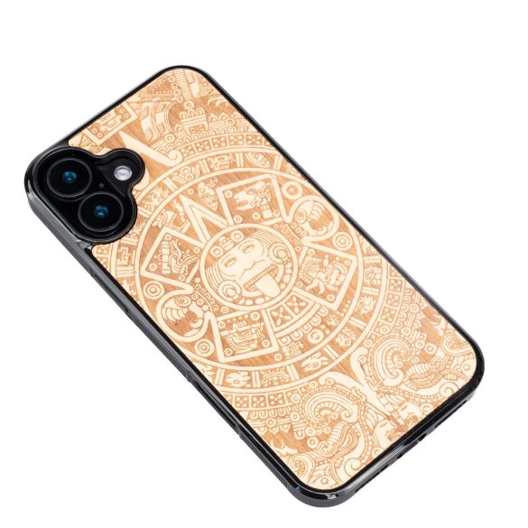 Bewood Aztec Calendar Aniegre tok iPhone 16 Plus - barna
