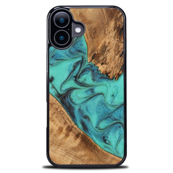 Bewood Turquoise tok iPhone 16 Plus - barna-kék