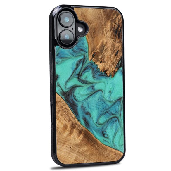 Bewood Turquoise tok iPhone 16 Plus - barna-kék