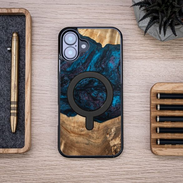 Bewood Planets Neptune MagSafe-kompatibilis tok iPhone 16 Plus - barna-kék