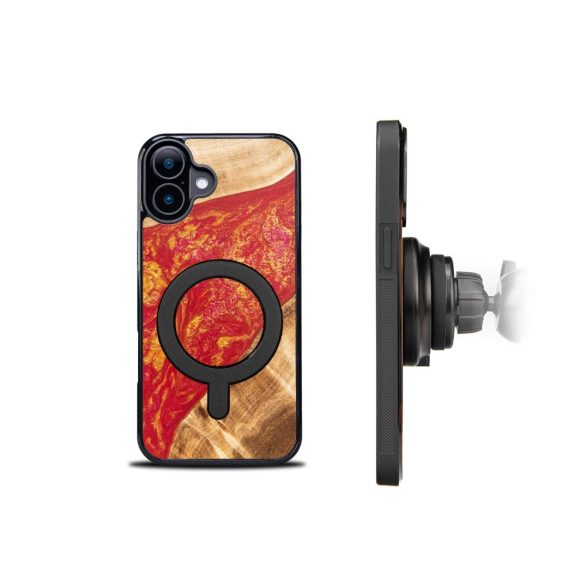 Bewood Neons Paris MagSafe-kompatibilis tok iPhone 16 Plus - barna-piros