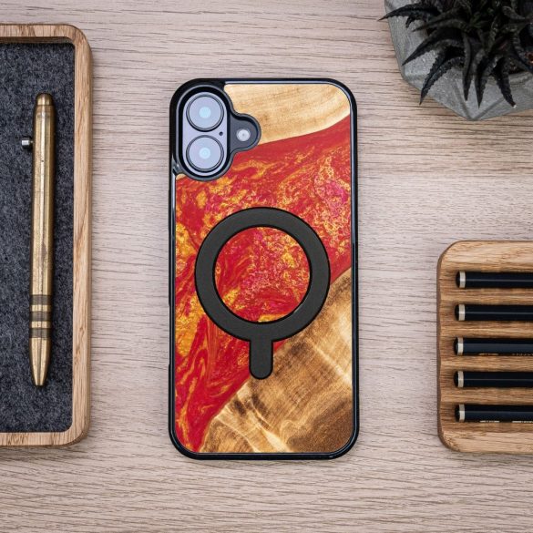 Bewood Neons Paris MagSafe-kompatibilis tok iPhone 16 Plus - barna-piros
