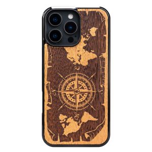 Bewood Compass Merbau tok iPhone 16 Pro - barna