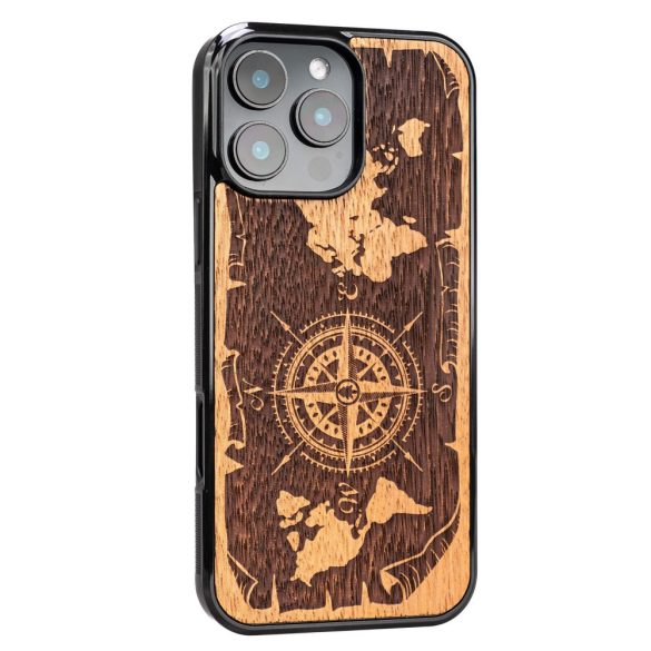 Bewood Compass Merbau tok iPhone 16 Pro - barna