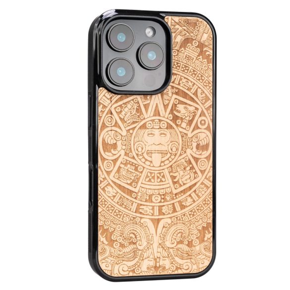 Bewood Aztec Calendar Aniegre tok iPhone 16 Pro - barna