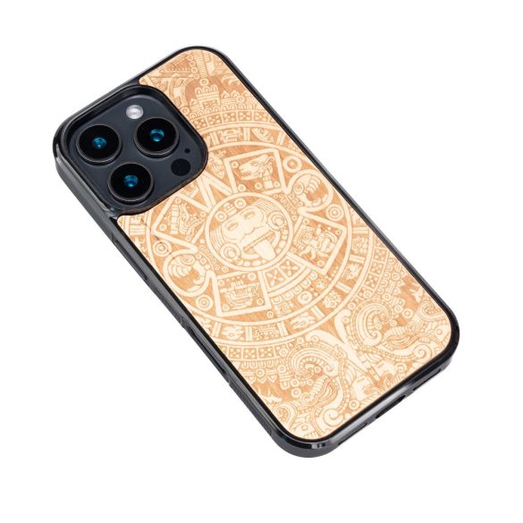 Bewood Aztec Calendar Aniegre tok iPhone 16 Pro - barna