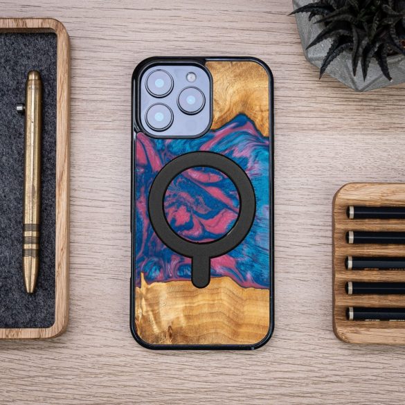 Bewood Neons Vegas MagSafe-kompatibilis tok iPhone 16 Pro Max - barna-kék