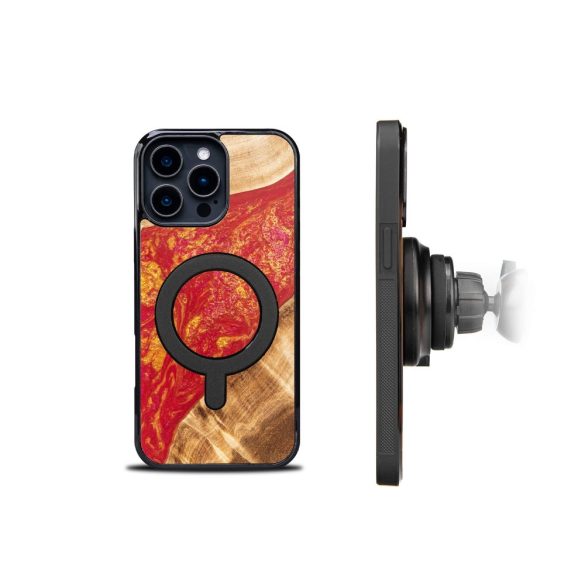 Bewood Neons Paris MagSafe-kompatibilis tok iPhone 16 Pro Max - barna-piros