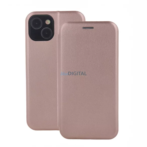 Smart Diva könyvtok Samsung Galaxy S24 FE - rózsaarany színű