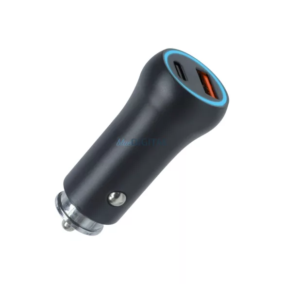 Setty autós töltő USB-A + USB-C 20W CC-AC-201 fekete