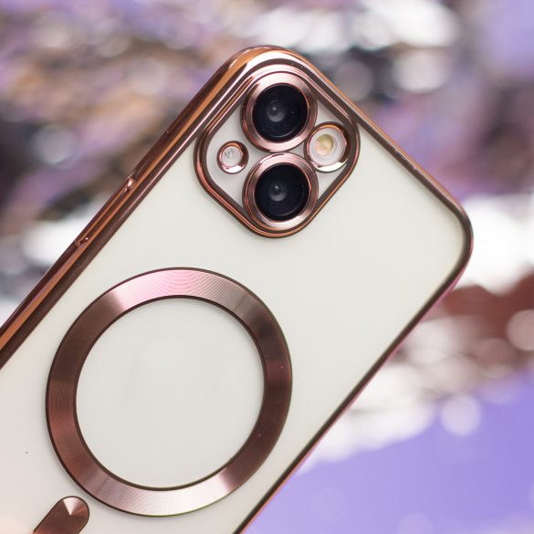 Color Chrome MagSafe-kompatibilis tok Samsung Galaxy A15 4G/5G - rózsaarany színű