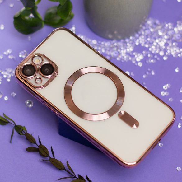Color Chrome MagSafe-kompatibilis tok Samsung Galaxy A15 4G/5G - rózsaarany színű