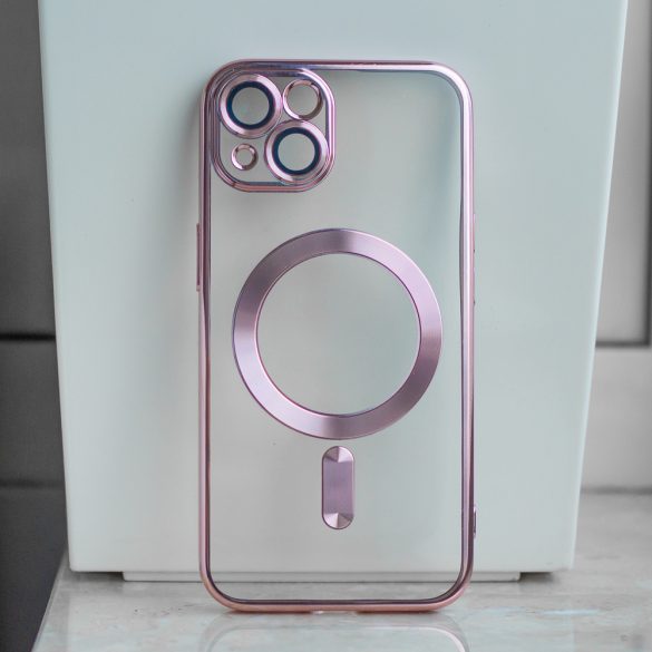 Color Chrome MagSafe-kompatibilis tok Samsung Galaxy A15 4G/5G - rózsaarany színű