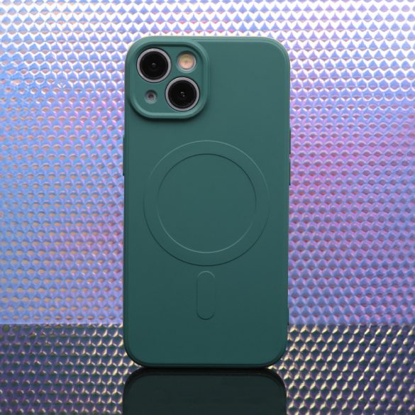 Simple Color MagSafe-kompatibilis tok Samsung Galaxy A15 4G/5G - sötétzöld