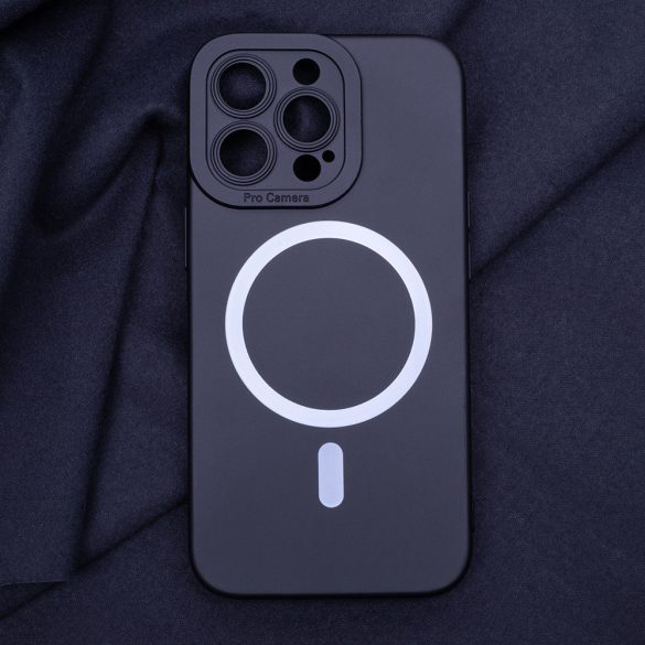 Silicon MagSafe-kompatibilis tok iPhone 16 Pro - fekete